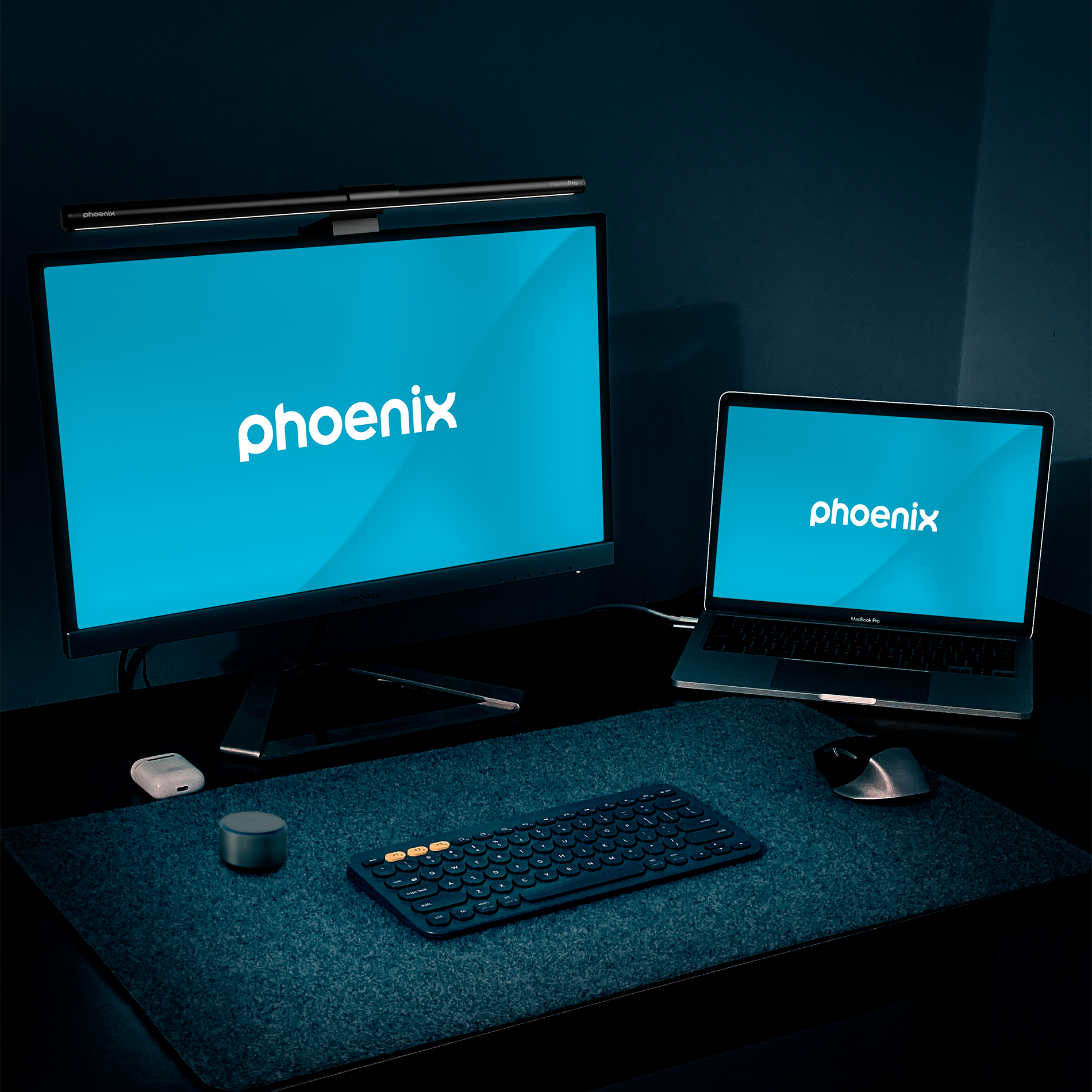 Lámpara LED Phoenix Helios Pro con diseño metálico ajustable