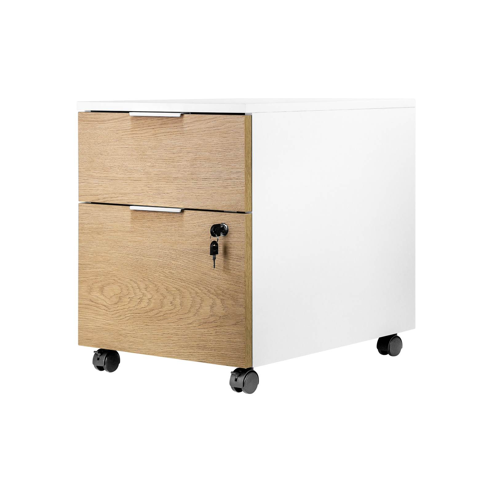 cajonera ARTSPACEN blanca vista 3/4 frontal