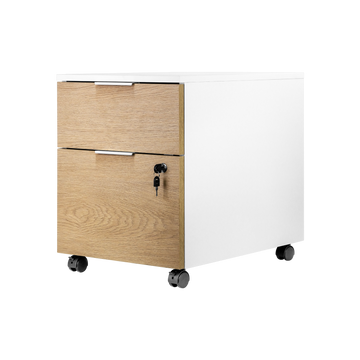 cajonera ARTSPACEN blanca vista 3/4 frontal