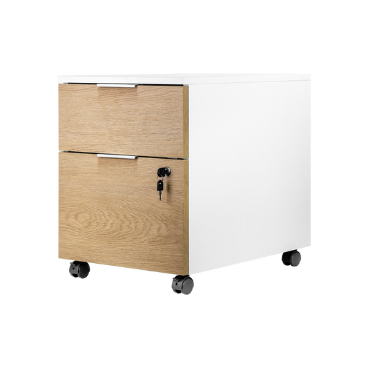 cajonera ARTSPACEN blanca vista 3/4 frontal