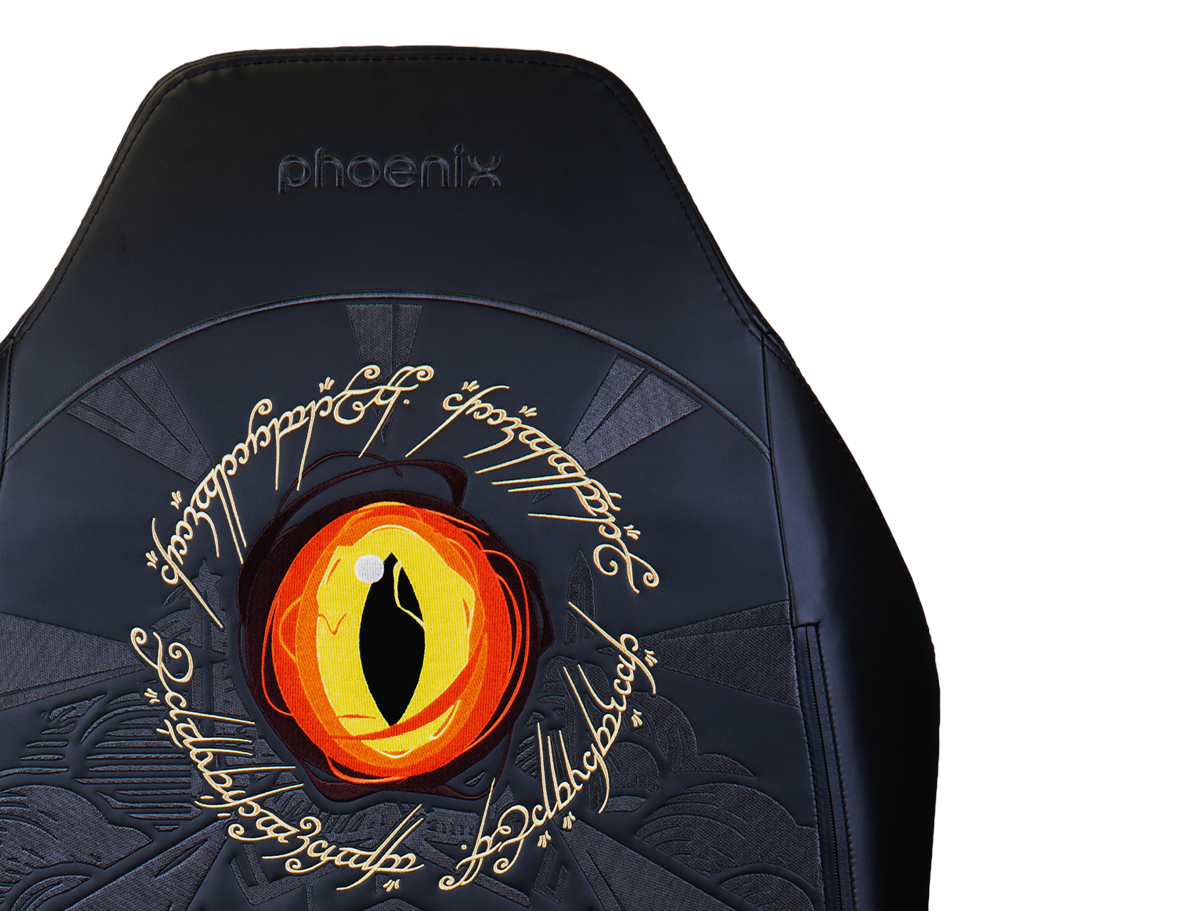silla gaming Monarch The Lord Of The Rings Mordor detalle trasera